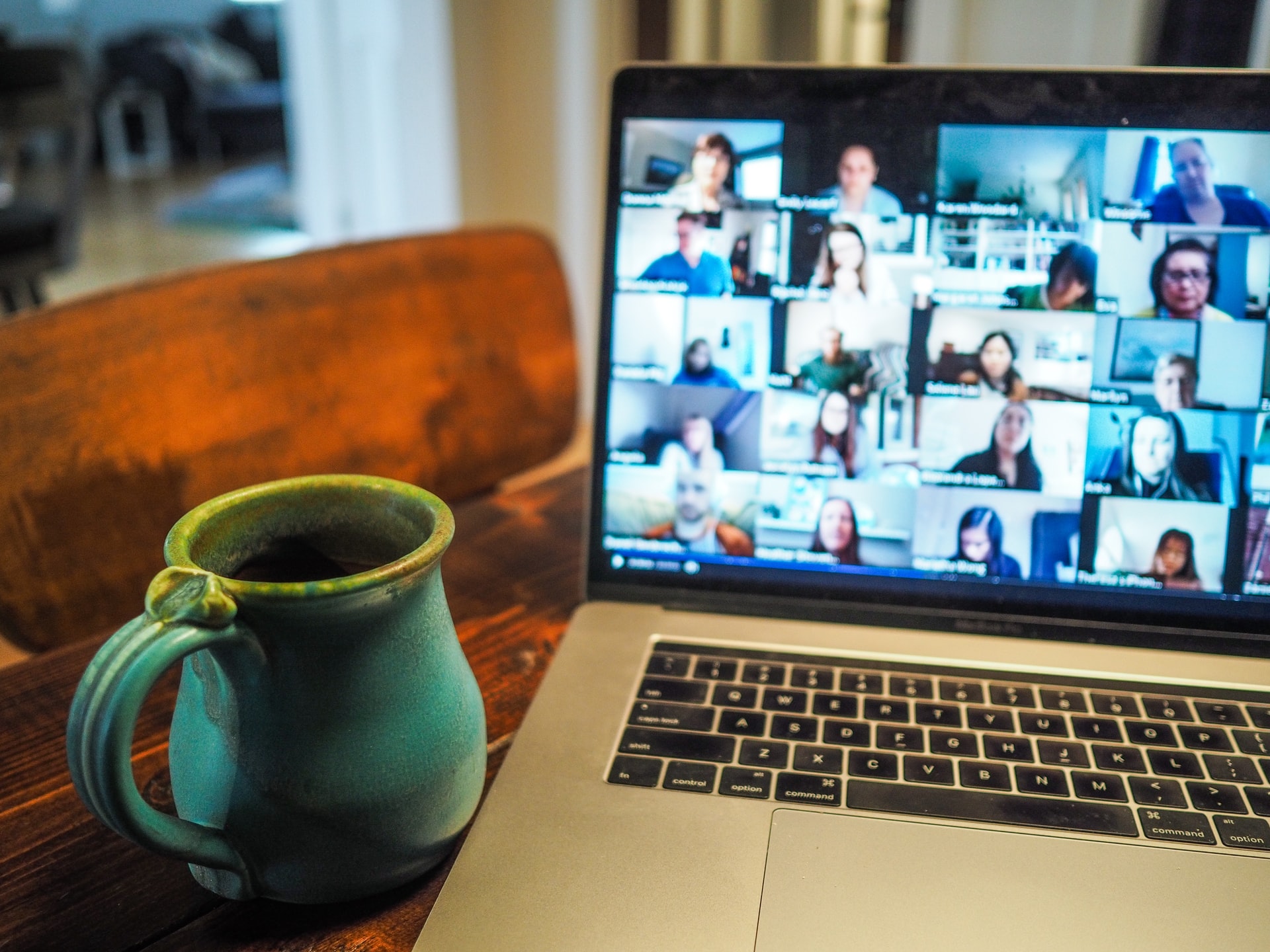 People taking part in a virtual event